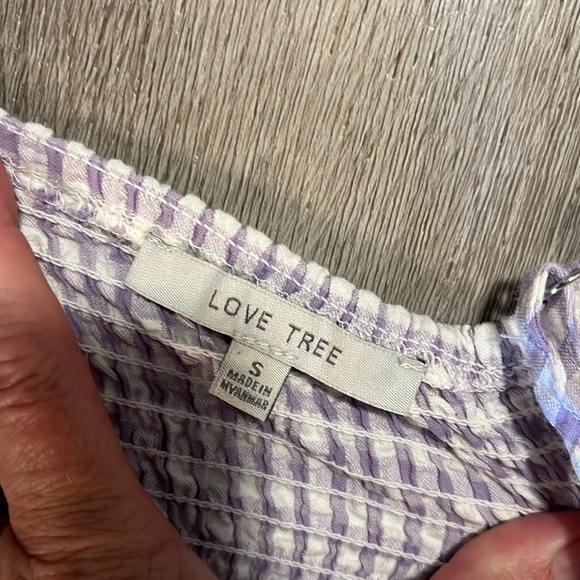 Love Tree purple Gingham dress small - Picture 3 of 4